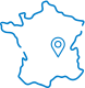 Icône carte avec localisation de Saint-Etienne